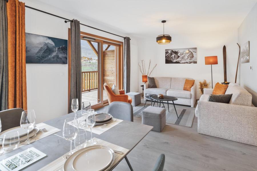 Holiday in mountain resort 4 room duplex apartment 8 people (Le Cocon) - Résidence Caeli - Serre Chevalier - Living room