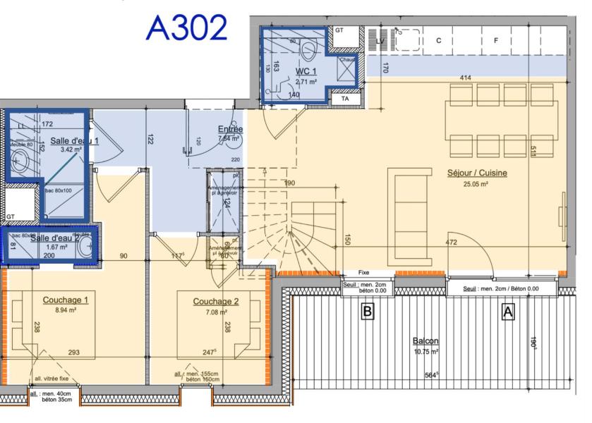 Urlaub in den Bergen 5 Zimmer Maisonettewohnung für 8 Personen - Résidence Carmine Lodge - Les Gets - Plan