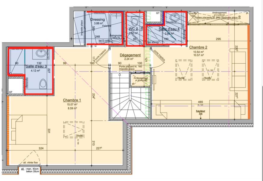 Wakacje w górach Apartament duplex 5 pokojowy 8 osób - Résidence Carmine Lodge - Les Gets - Plan