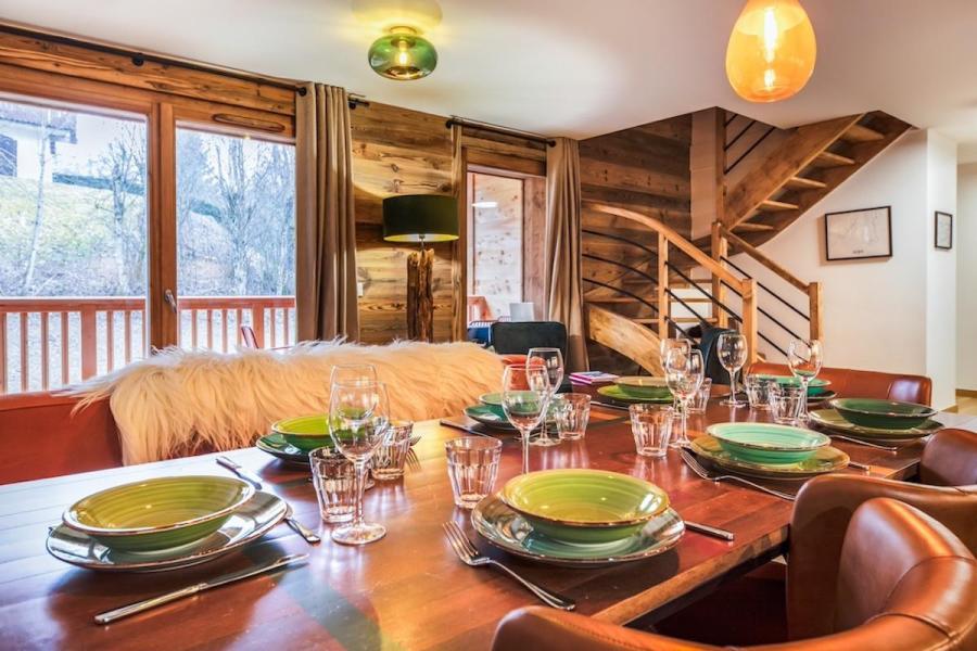Vakantie in de bergen Appartement duplex 5 kamers 6 personen - Résidence Carmine Lodge - Les Gets - Woonkamer