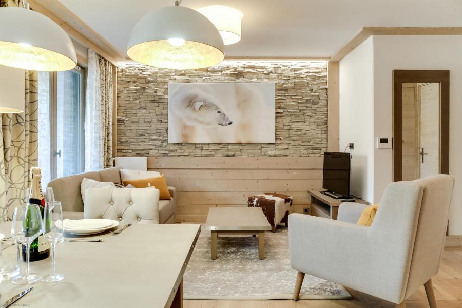 Urlaub in den Bergen 3-Zimmer-Appartment für 4 Personen (130) - Résidence Carré Blanc - Courchevel - Wohnzimmer