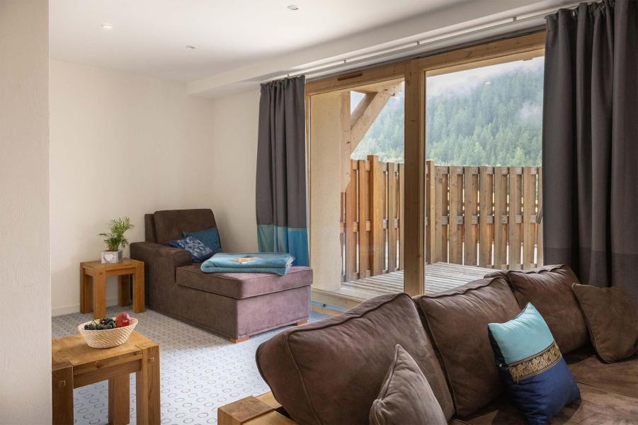 Holiday in mountain resort 4 room duplex apartment 10 people (Montchavin) - Résidence Chalet Les Amis - Peisey-Vallandry - Living room