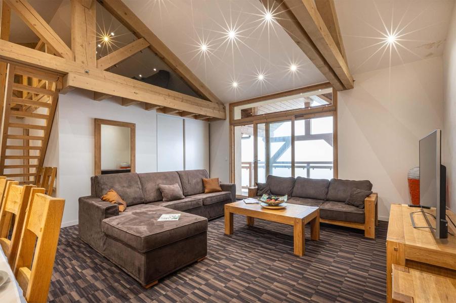 Urlaub in den Bergen 5 Zimmer Maisonettewohnung für 14 Personen (Grand Renard) - Résidence Chalet Les Amis - Peisey-Vallandry - Wohnzimmer