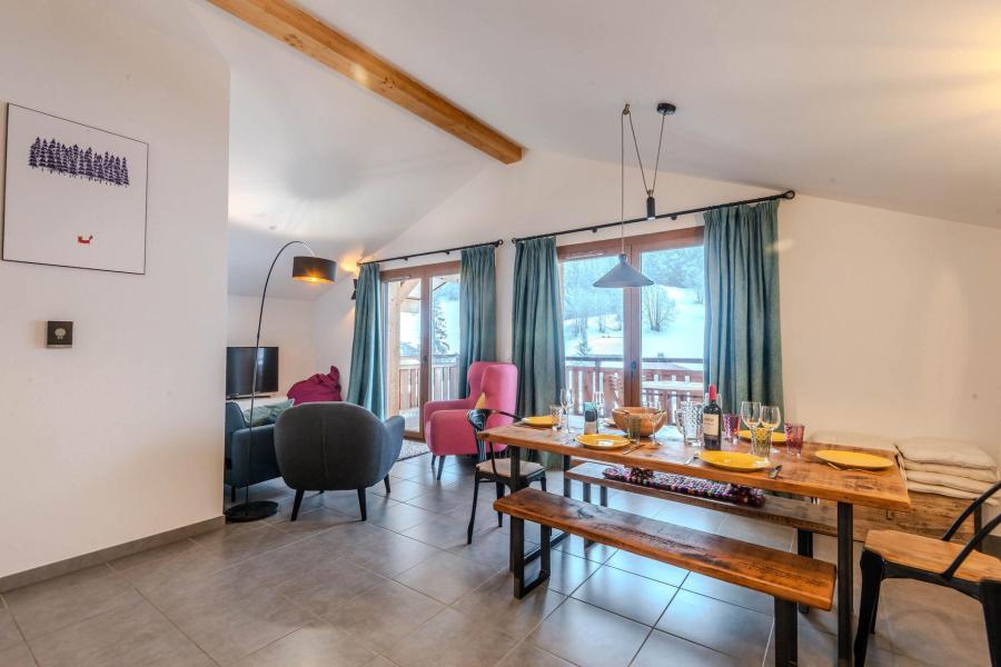 Urlaub in den Bergen 3-Zimmer-Appartment für 6 Personen (A04) - Résidence Chalets Brunes - Morzine - Wohnzimmer