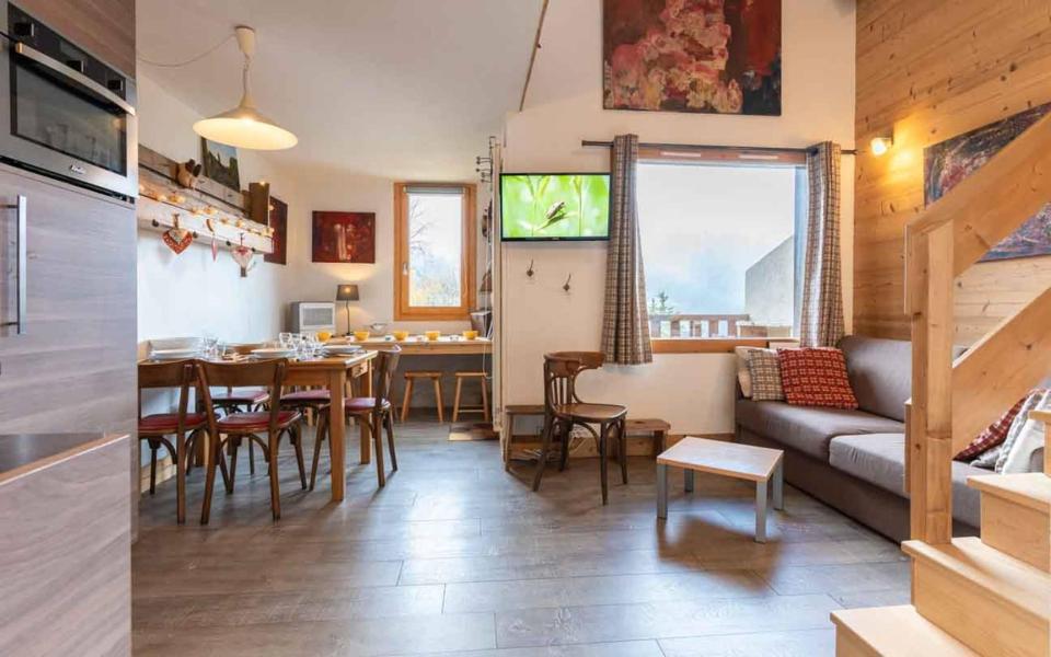 Holiday in mountain resort 3 room apartment 6 people (G473) - Résidence Cheval Blanc - Valmorel - Living room