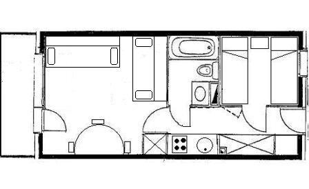 Vacanze in montagna Appartamento 2 stanze per 4 persone (G371 n'est plus commercialisé) - Résidence Cheval Blanc - Valmorel - Mappa