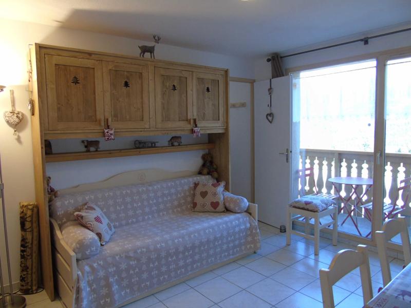 Vakantie in de bergen Studio 4 personen (9) - Résidence Cheval Blanc - Valfréjus - Woonkamer