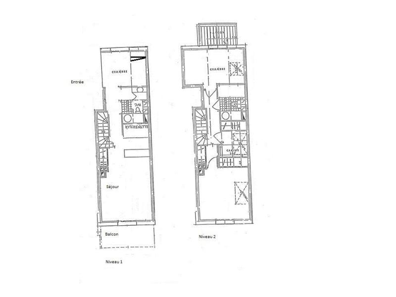Каникулы в горах Апартаменты 4 комнат 6 чел. (2) - Résidence Christmas - Méribel - план