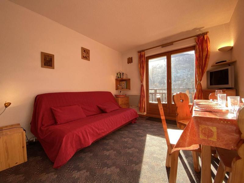 Holiday in mountain resort Studio cabin 4 people (A1E) - Résidence Clos des Meurets - Praz sur Arly - Living room