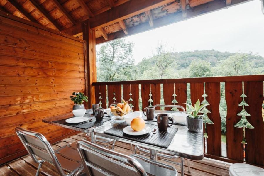 Urlaub in den Bergen 2-Zimmer-Holzhütte für 6 Personen - Résidence Domaine de la Vallée d'Ax - Ax-Les-Thermes - Draußen im Sommer