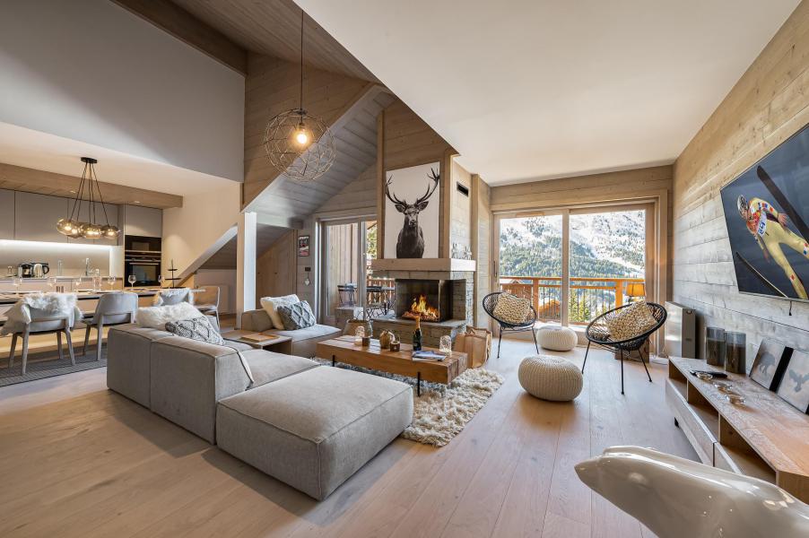 Urlaub in den Bergen 4-Zimmer-Appartment für 6 Personen (402) - Résidence du Parc Alpin - Méribel - Wohnzimmer