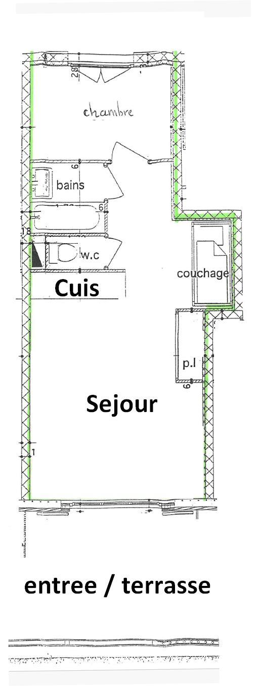 Holiday in mountain resort 2 room apartment cabin 6 people (EPIL03) - Résidence Epilobe - Les Saisies - Plan