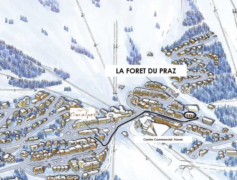 Urlaub in den Bergen Résidence Forêt du Praz - Courchevel - Plan