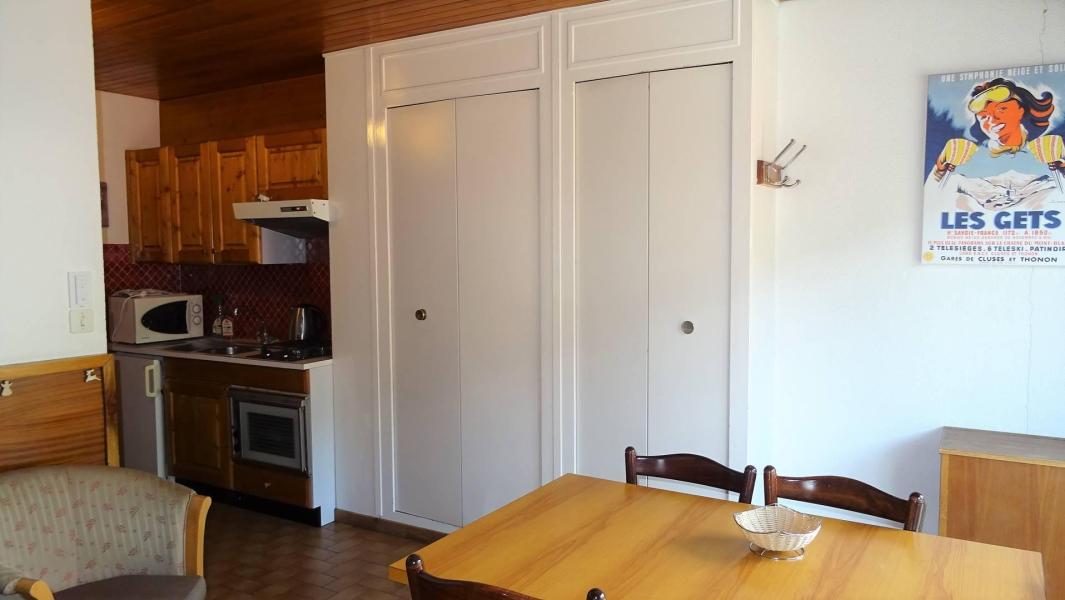 Vakantie in de bergen Appartement 2 kamers 4 personen (146) - Résidence Galaxy  - Les Gets - Woonkamer