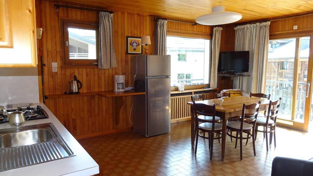 Vakantie in de bergen Appartement 3 kamers 6 personen (144) - Résidence Galaxy  - Les Gets - Woonkamer