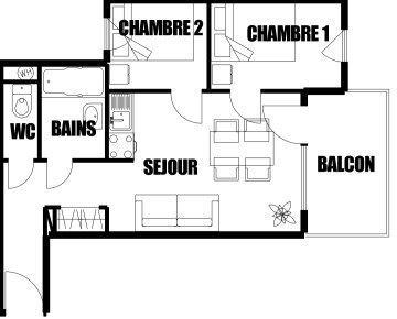 Vacanze in montagna Appartamento 3 stanze per 6 persone (02) - Résidence Gelinotte - Morillon - Mappa