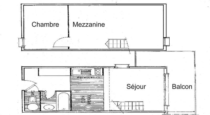 Vacaciones en montaña Apartamento 2 piezas mezzanine para 8 personas (GM1118) - Résidence Grand Mont 1 - Les Saisies - Alojamiento