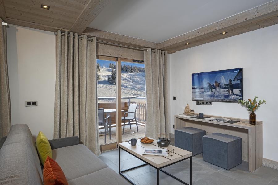 Holiday in mountain resort 3 room duplex apartment 6 people - Résidence Hameau de l'Ours - Manigod l'Etale - Living room