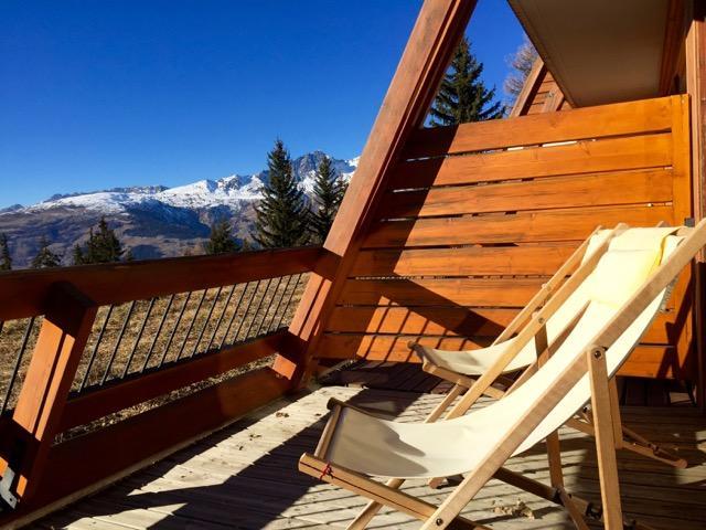 Vacaciones en montaña Estudio -espacio montaña- para 5 personas (13R) - Résidence Haut de l'Adret - Les Arcs - Terraza