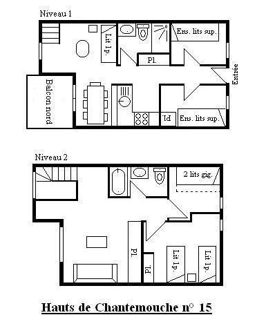 Vacances en montagne Appartement duplex 5 pièces 8 personnes (15) - Résidence Hauts de Chantemouche - Méribel