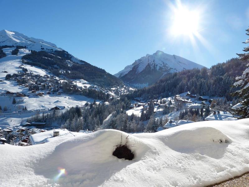 Urlaub in den Bergen 2-Zimmer-Berghütte für 4 Personen (08) - Résidence Hauts des Riffroids B - La Clusaz - Terrasse