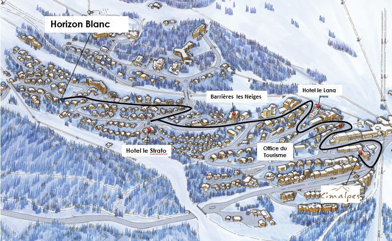 Holiday in mountain resort 4 room apartment 6 people (1) - Résidence Horizon Blanc - Courchevel - Plan