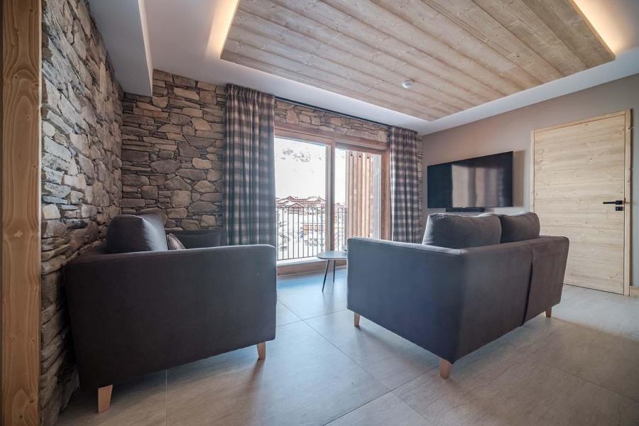 Urlaub in den Bergen 4-Zimmer-Berghütte für 8 Personen (81m²) - Résidence Hôtelière Denali - Tignes - Wohnzimmer