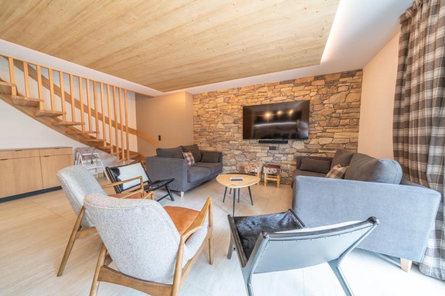 Urlaub in den Bergen 5 Zimmer Maisonettewohnung für 10 Personen (82) - Résidence Hôtelière Denali - Tignes - Wohnzimmer