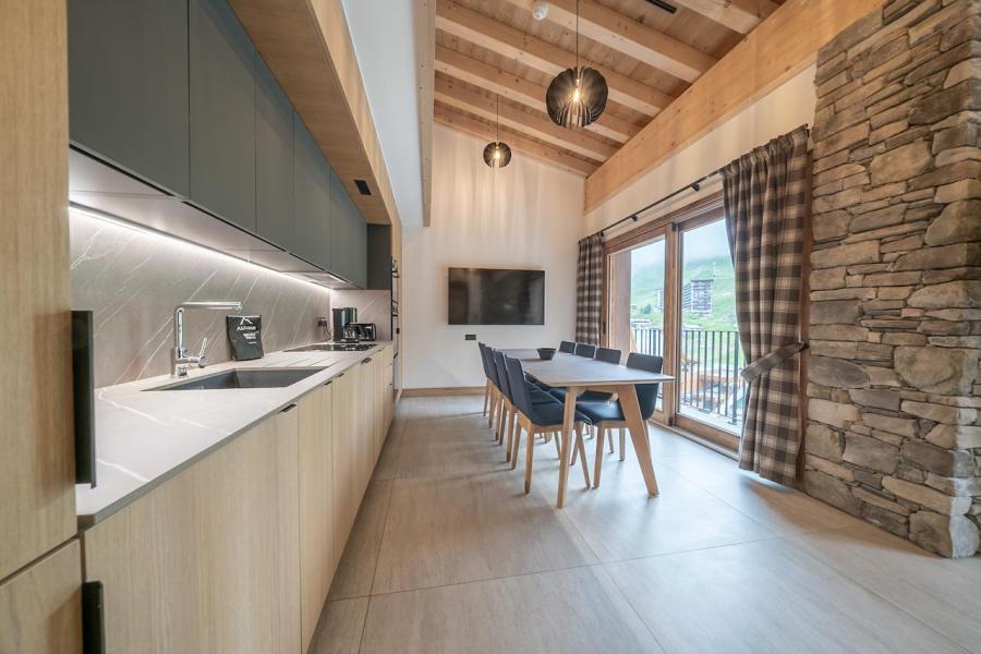 Wakacje w górach Apartament 3 pokojowy z antresolą 8 osób (80) - Résidence Hôtelière Denali - Tignes - Kuchnia