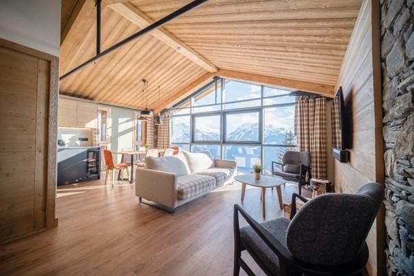 Urlaub in den Bergen Duplex Wohnung 3 Zimmer Kabine 6 Personnen (400) - Résidence Hôtelière Sky - La Rosière - Wohnzimmer