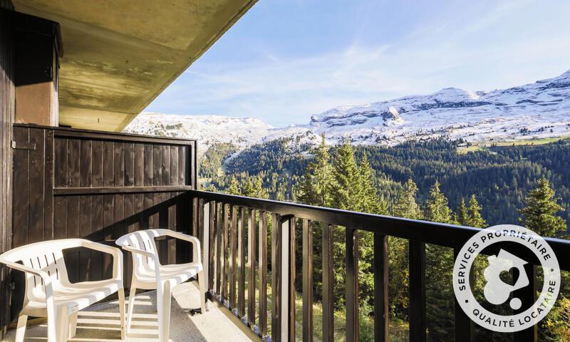 Location au ski Studio 4 personnes (Confort 26m²-4) - Résidence Iris - MH - Flaine - Balcon