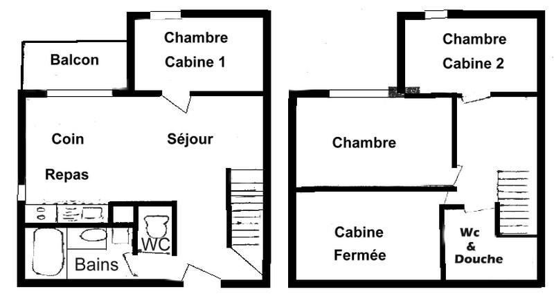 Wakacje w górach Apartament 4 pokojowy kabina 8 osób (19) - Résidence Isabella C - Les Saisies - Zakwaterowanie