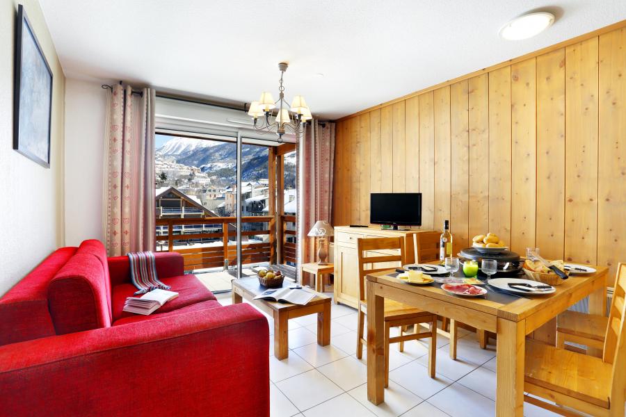 Vakantie in de bergen Résidence l'Aigle Bleu - Serre Chevalier - Woonkamer