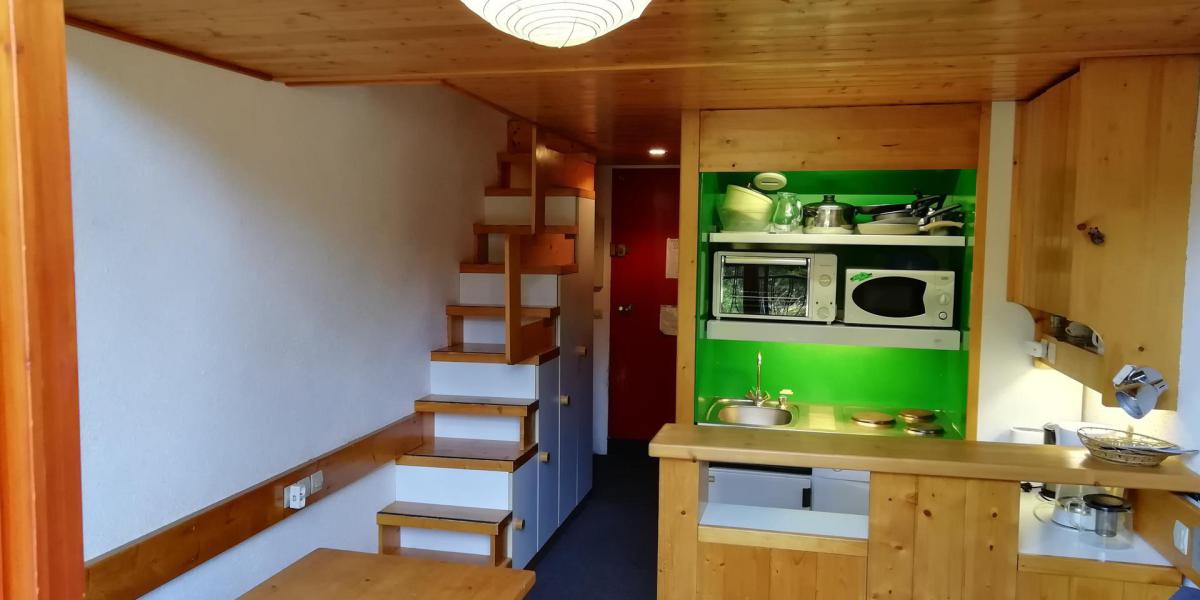 Vakantie in de bergen Appartement 1 kamers mezzanine 5 personen (525) - Résidence l'Aiguille Grive Bât I - Les Arcs - Woonkamer