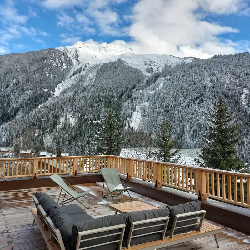 Urlaub in den Bergen Appartement souplex 4 Zimmer Kabine 10 Personen (2) - Résidence l'Ancolie - Champagny-en-Vanoise - Terrasse