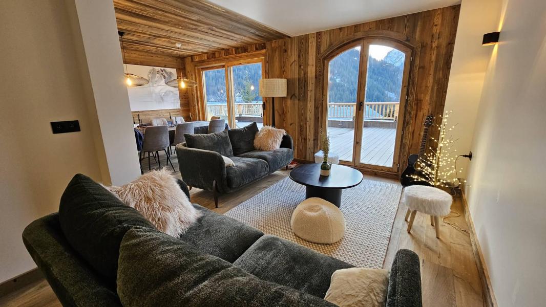 Vakantie in de bergen Souplex 4-kamer appartement voor 10 personen (2) - Résidence l'Ancolie - Champagny-en-Vanoise - Woonkamer