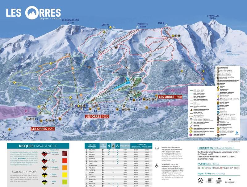 Vacances en montagne Résidence l'Edelweiss - Monts du Bois d'Or - Les Orres - Plan