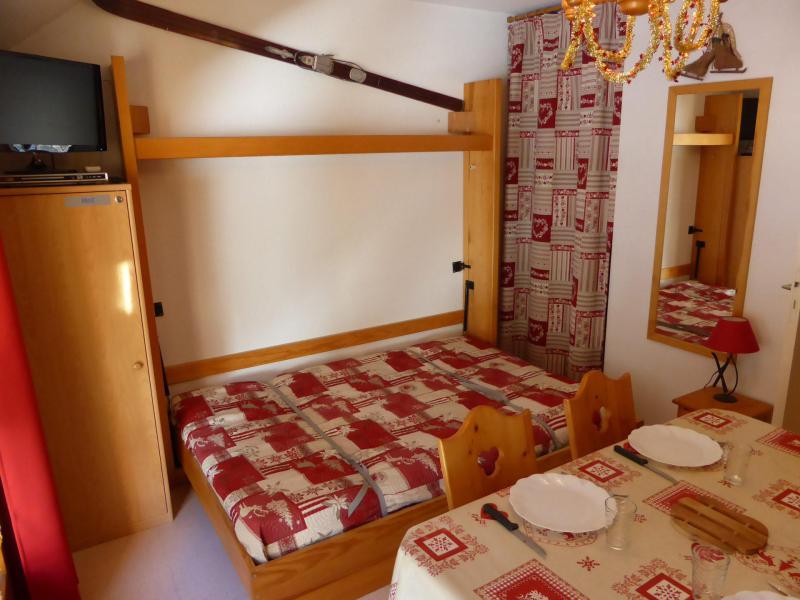 Vakantie in de bergen Studio cabine 4 personen (J735) - Résidence l'Enclave - Les Contamines-Montjoie - Woonkamer