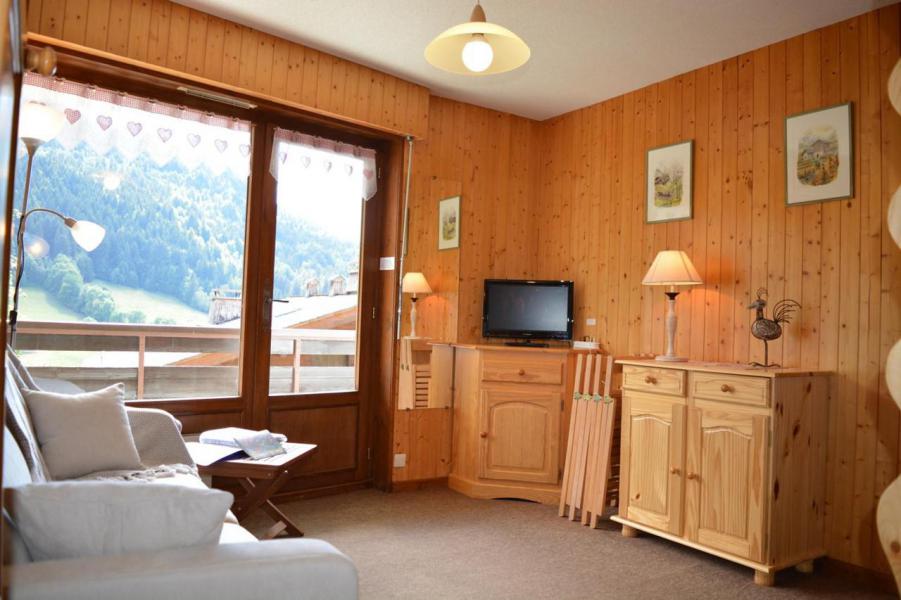 Vakantie in de bergen Studio bergnis 4 personen (002) - Résidence l'Eparvi - Le Grand Bornand - Woonkamer