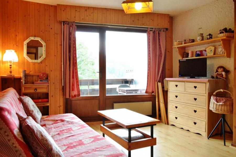 Vakantie in de bergen Studio bergnis 4 personen (005) - Résidence l'Eparvi - Le Grand Bornand - Woonkamer