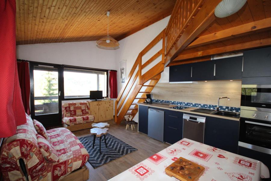 Vacances en montagne Studio mezzanine 5 personnes (12) - Résidence l'Isba - Les Saisies - Séjour