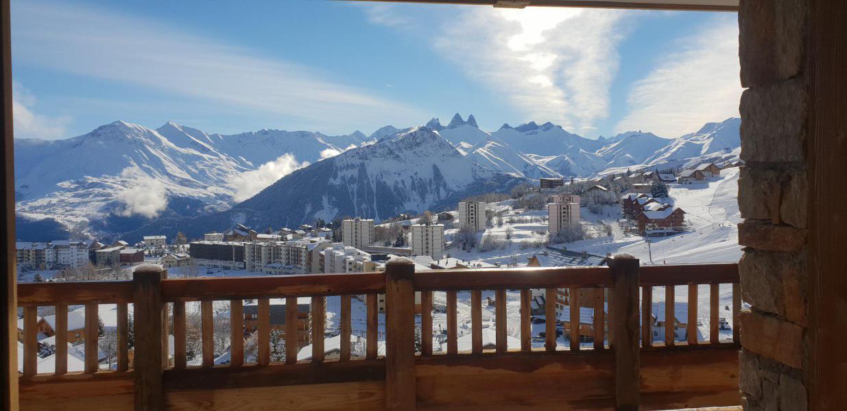 Vakantie in de bergen Appartement 3 kamers bergnis 6 personen (RJ02E) - Résidence l'Odyssée - La Toussuire - Terras