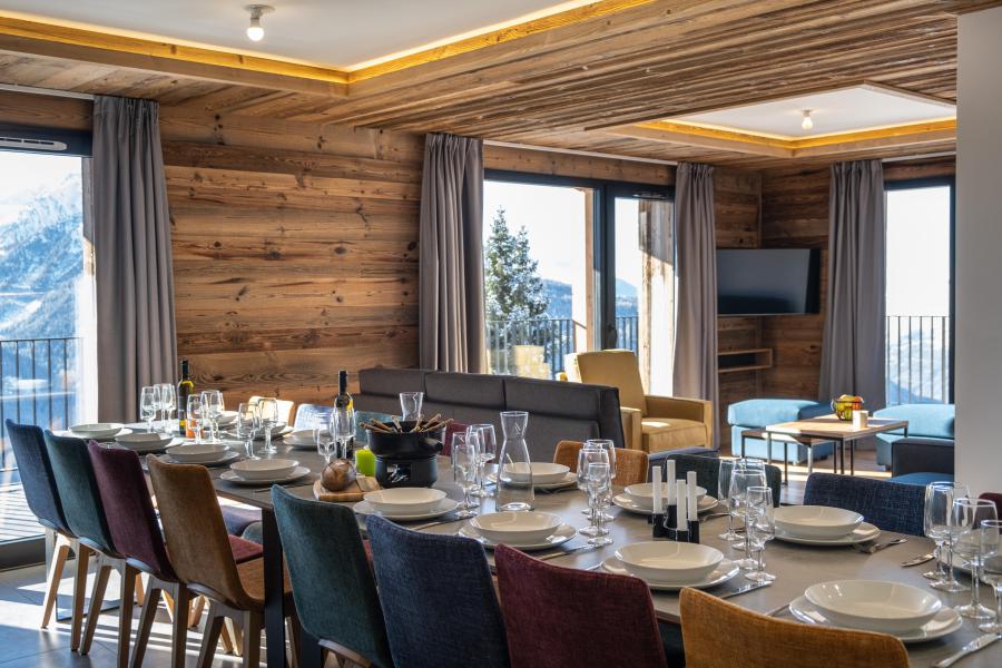 Urlaub in den Bergen 6-Zimmer-Holzhütte für 15 Personen (4) - Résidence l'Orée du Bois - La Rosière - Tisch