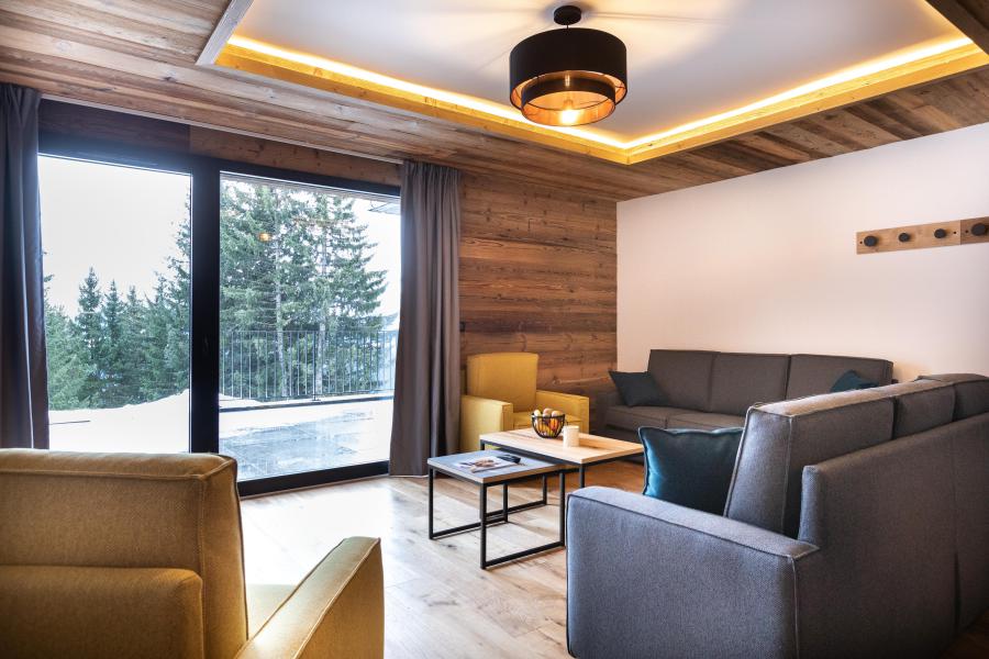 Vacanze in montagna Appartamento su due piani 4 stanze con cabina per 12 persone (1) - Résidence l'Orée du Bois - La Rosière - Divano