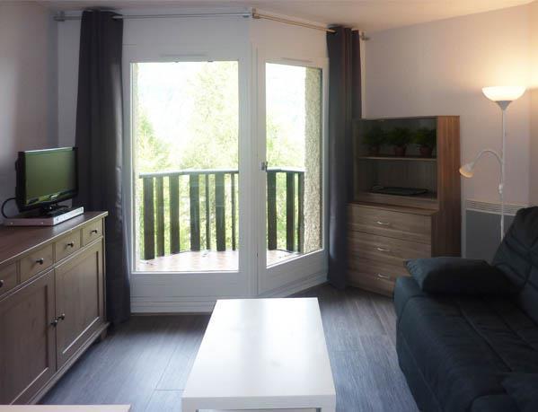 Holiday in mountain resort Studio sleeping corner 4 people (247) - Résidence l'Oustal - Les Orres - Living room