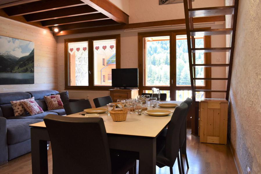 Urlaub in den Bergen Duplex Wohnung 5 Zimmer Kabine 8 Personnen (J4) - Résidence la Croix de Verdon - Méribel - Wohnzimmer