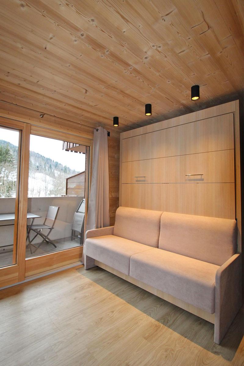 Vakantie in de bergen Studio cabine 2 personen (102) - Résidence la Duche - Le Grand Bornand - Woonkamer