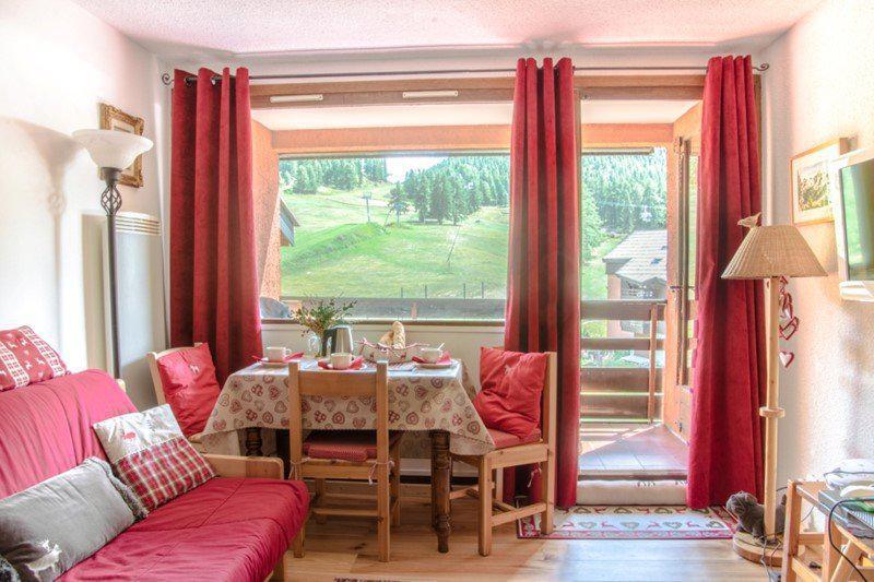 Vakantie in de bergen Studio bergnis 4 personen (B54) - Résidence la Ferme d'Augustin - Montgenèvre - Woonkamer