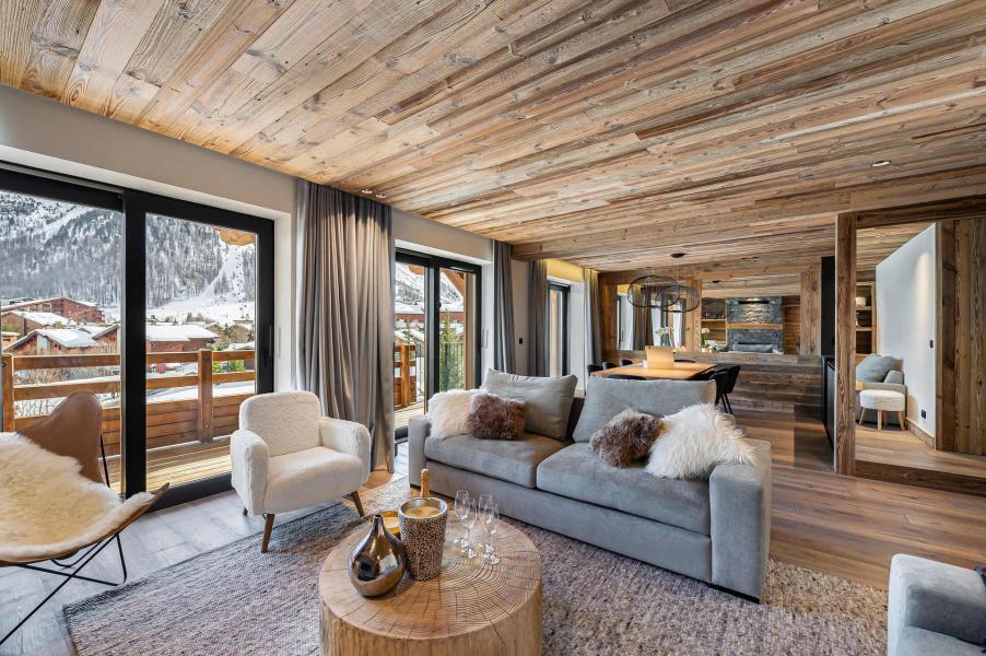 Vakantie in de bergen Appartement 4 kamers 9 personen (THE VIEW) - Résidence la Forêt - Val d'Isère - Woonkamer