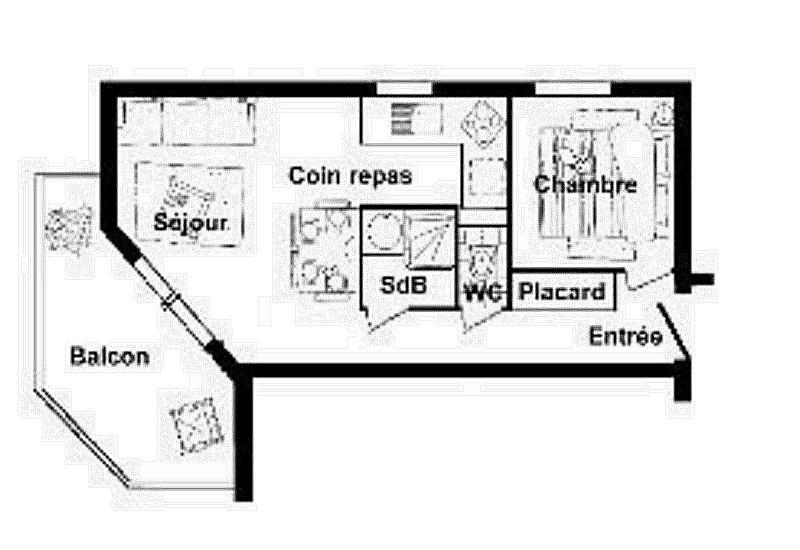 Vacaciones en montaña Apartamento 2 piezas para 4 personas (13) - Résidence la Forêt des Rennes 1 C - Les Saisies - Alojamiento